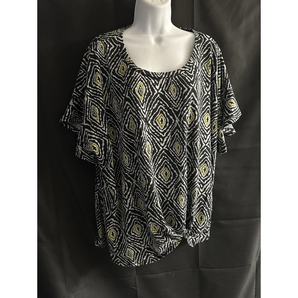 New 2X John Paul Richard Woman Bottom Knot Top #1569*9
